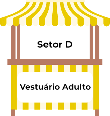 Referência de cor da barraca do Setor D