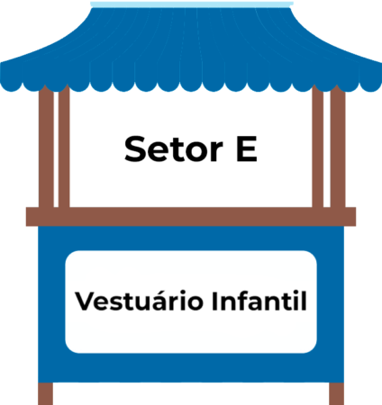 Referência de cor da barraca do Setor E