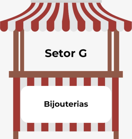 Referência de cor da barraca do Setor G