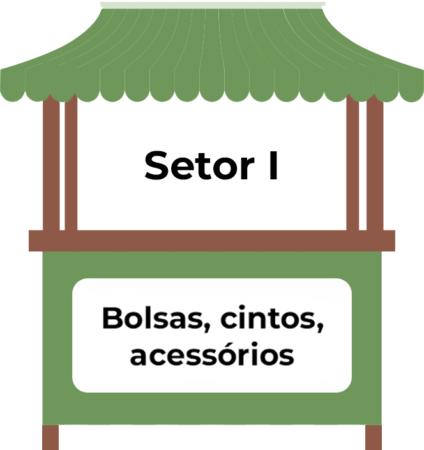 Referência de cor da barraca do Setor I