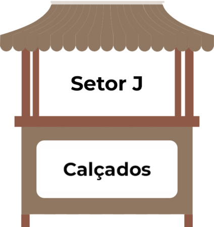 Referência de cor da barraca do Setor J