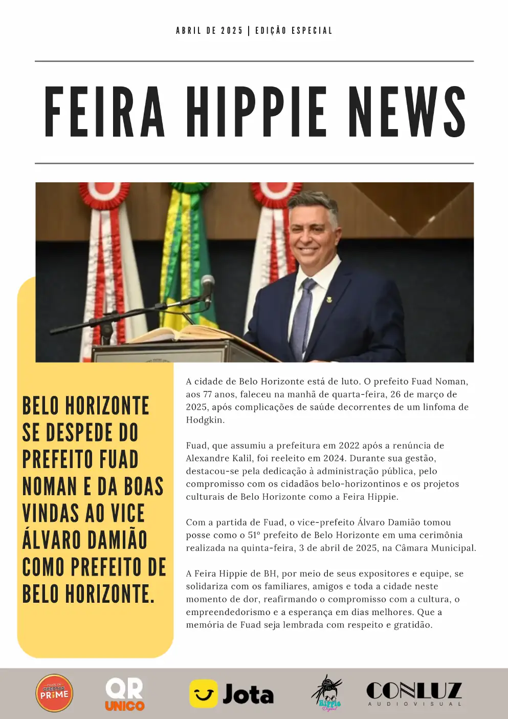 Capa do Feira Hippie News de abril de 2025
