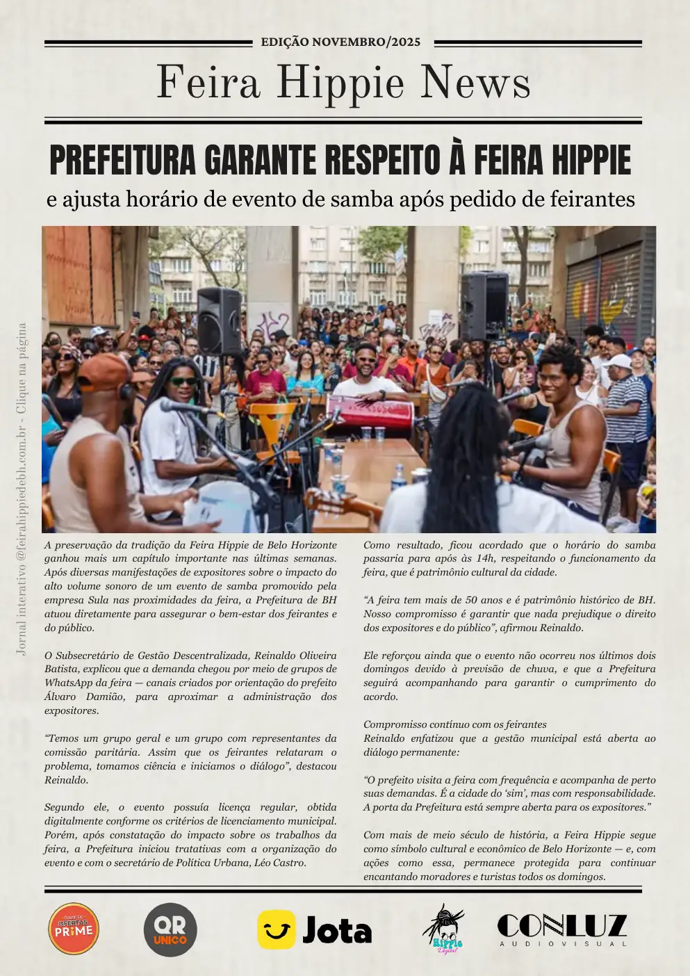 Capa do Feira Hippie News de novembro de 2025