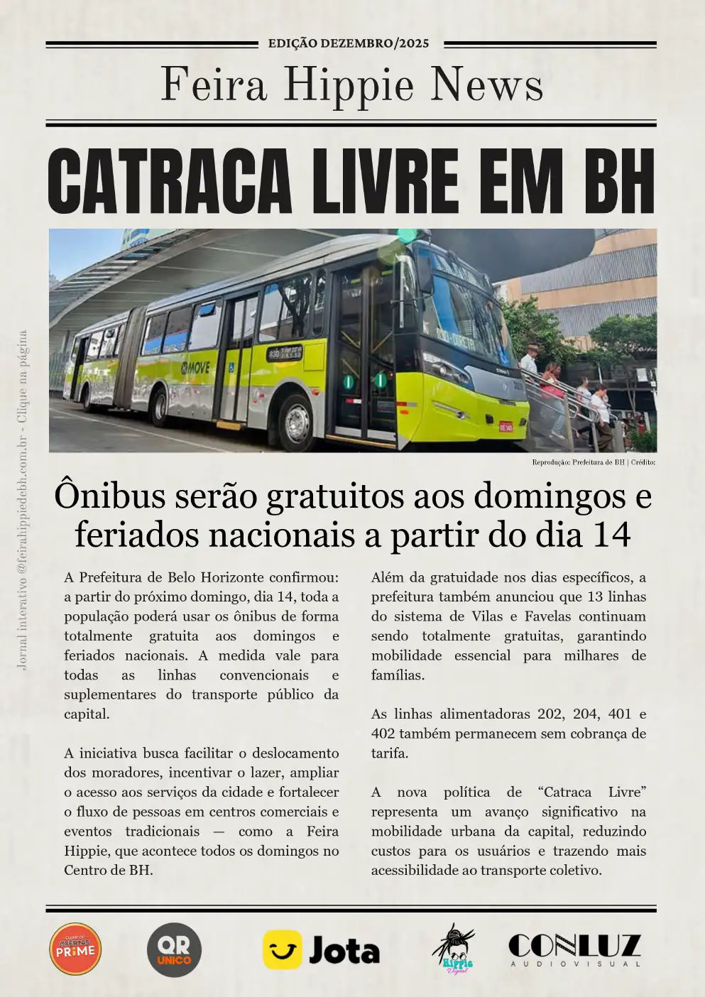 Capa do Feira Hippie News de dezembro de 2025